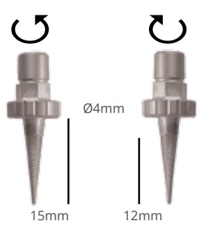 Kit de 2 extracteurs courts Ø 4 mm - Acteon (300.56) - Delynov