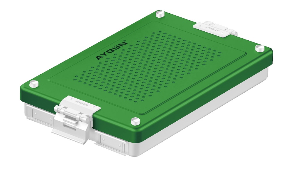 Container perforé modèle A - couleur vert - Aygün - Delynov