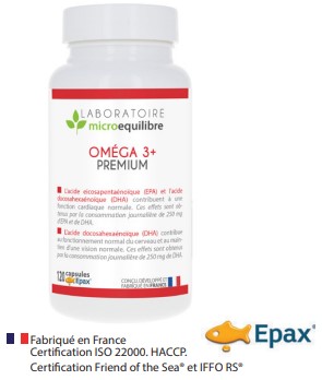 Complément alimentaire équilibre oméga 3 + premium (equiomega+) - Laboratoire Microéquilibre - Delynov