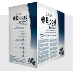 1 Carton de 4 boites de 50 Paires (200 paires) de gants  Biogel Eclipse latex taille 6.5  Mölnlycke - Delynov