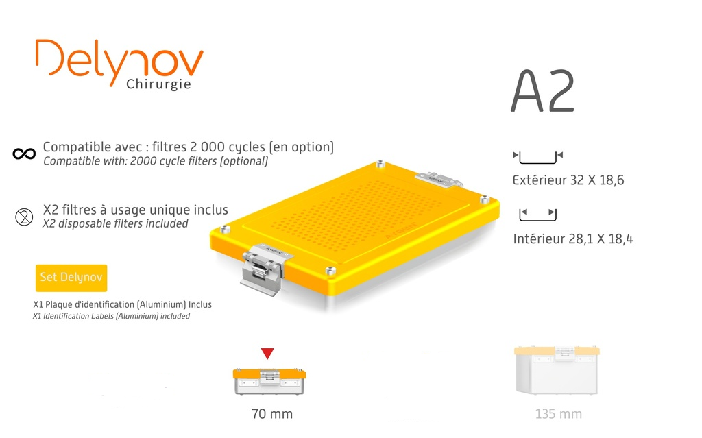 Container perforé modèle A - couleur jaune - Aygün - Delynov