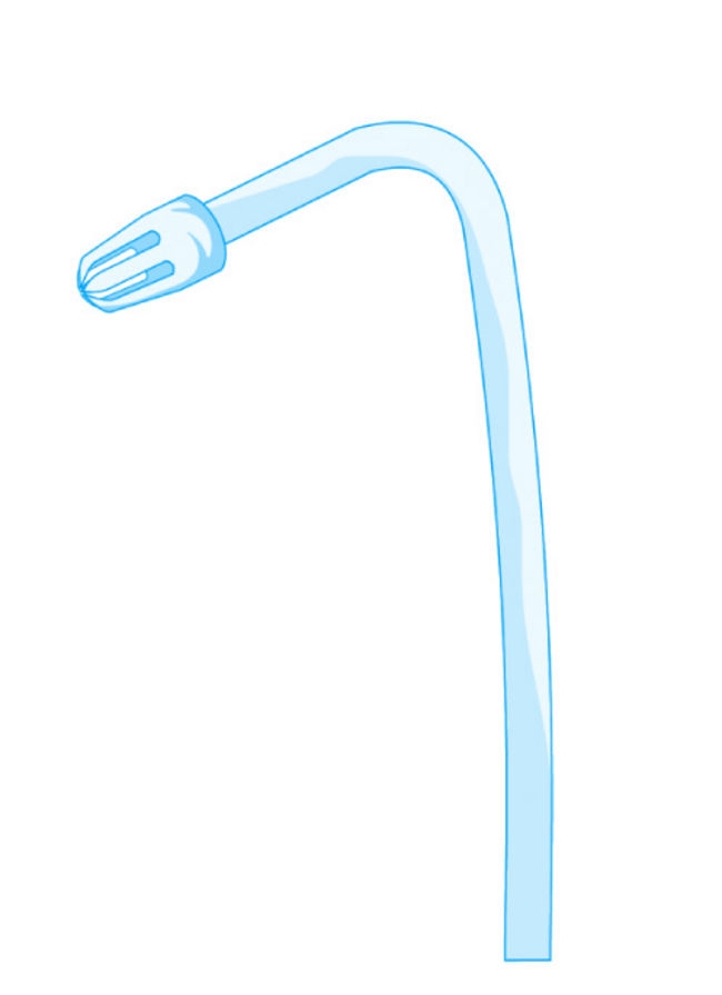 x500 Split Air saliva ejector. longueur 12,5 cm emballé individuellement transparent - Omnia - Delynov