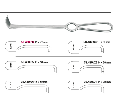 Écarteur Langenbeck pour chirurgie maxillo-faciale - Helmut Zepf (38.430.06) - Delynov