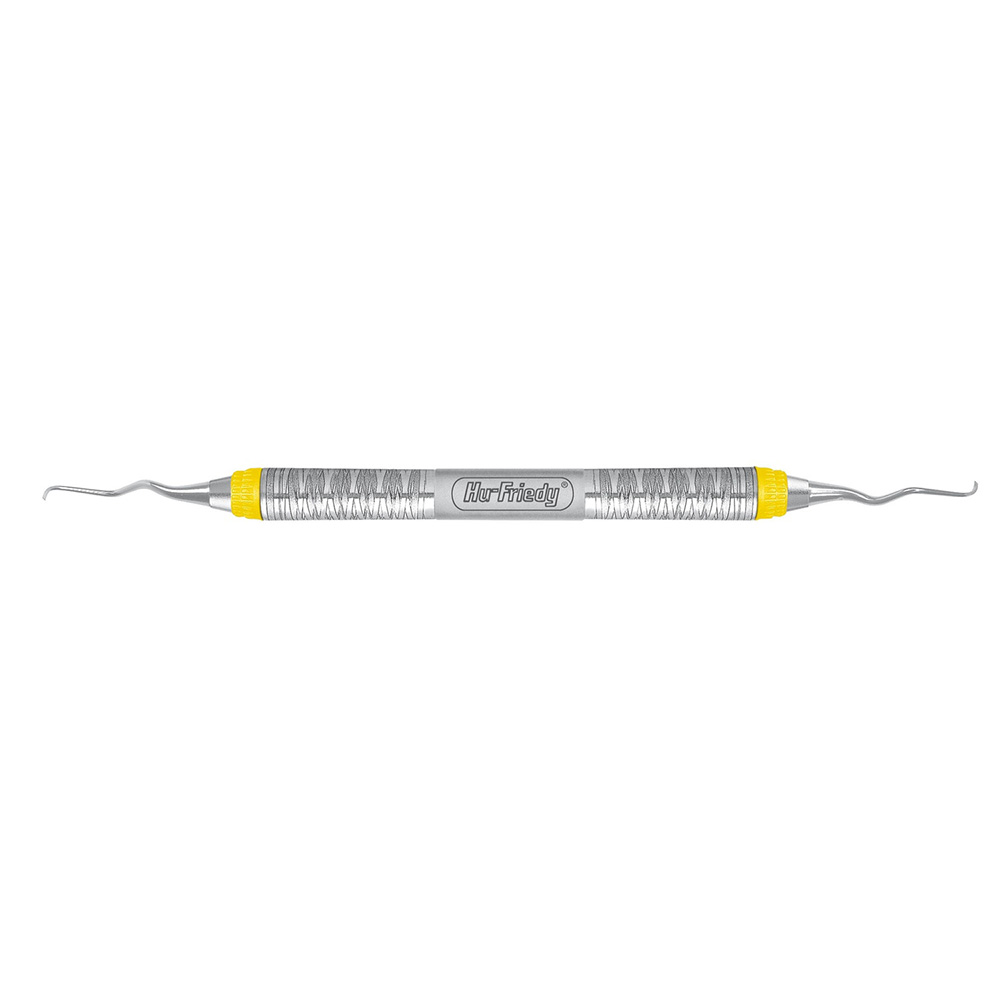 Curette Gracey numéro 215/216 manche numéro 7 jaune mini - Hu-Friedy - Delynov