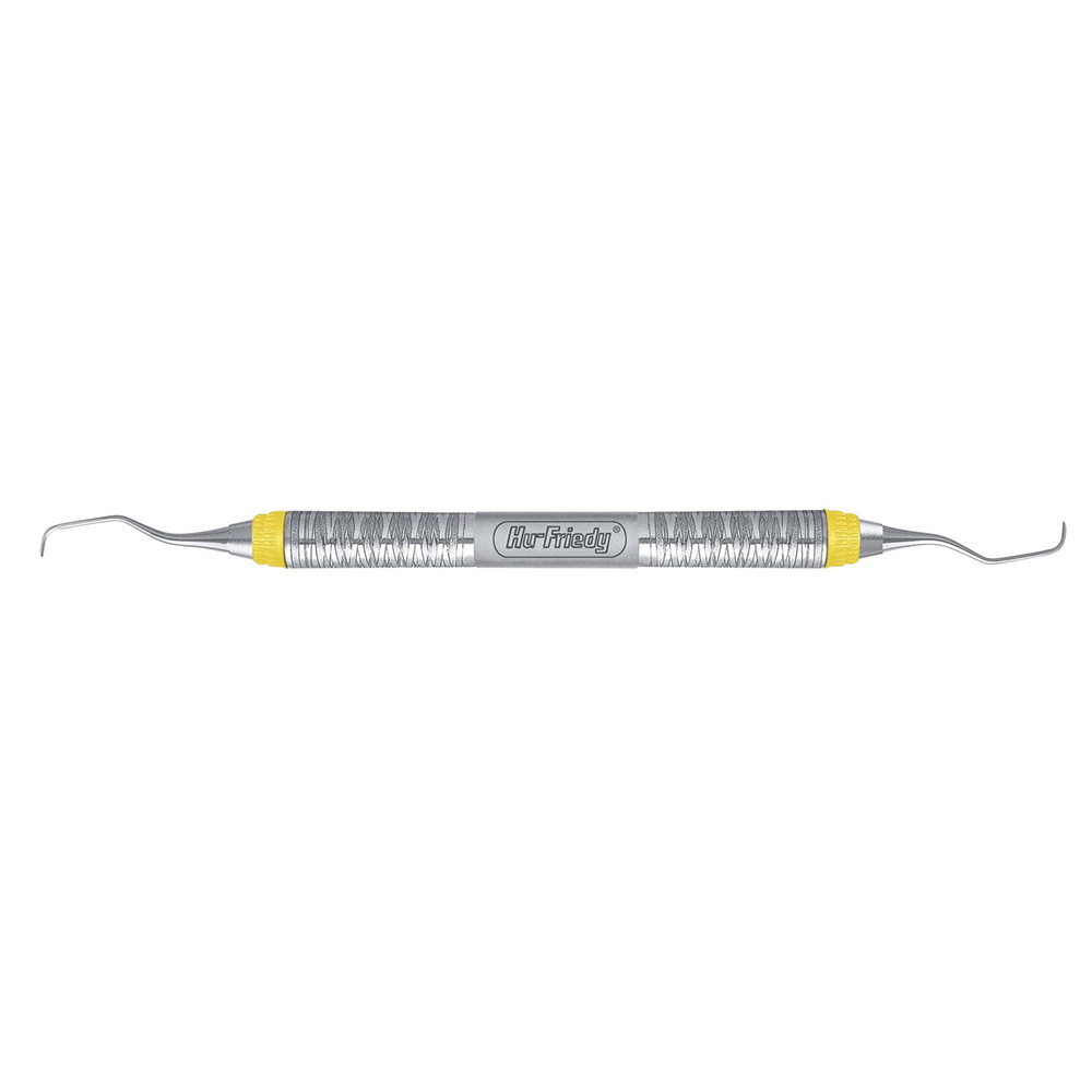 Curette Gracey n°5/6 avec manche n°7 jaune oral/labial - Hu-Friedy - Delynov