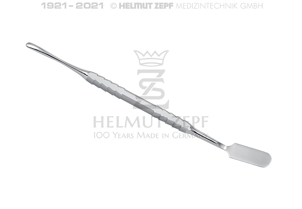 PRICHARD RASPATORIUM PPR3 ABHALTER GERADE. ZEPF-LINIE. ABHALTER GEZAHNT - Helmut Zepf (41.878.11ZS) - Delynov translates to PRICHARD RASPATORIUM PPR3 RETRACTOR STRAIGHT. ZEPF-LINE. RETRACTOR SERRATED - Helmut Zepf (41.878.11ZS) - Delynov