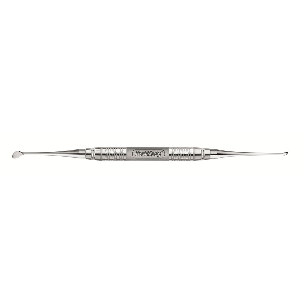 Curette alvéolaire Molt numéro 2/4 avec manche numéro 6 en acier satiné - Hu-Friedy - Delynov