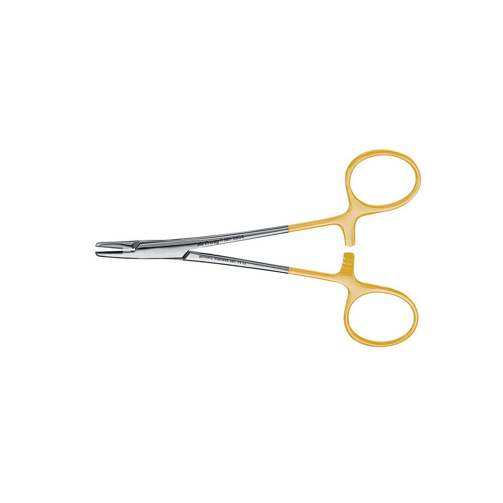 Hegar-Baumgartner Needle Holder Number 5034 in 14cm Grooved Tungsten Carbide - Hu-Friedy - Delynov