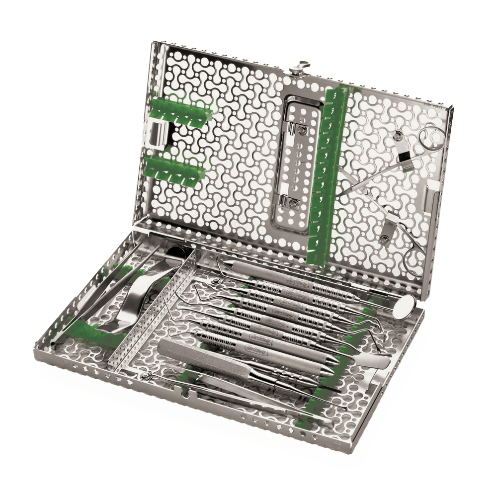 IMS Infinity DIN Container Cassette. Chirurgie vert 2c - Hu-Friedy - Delynov