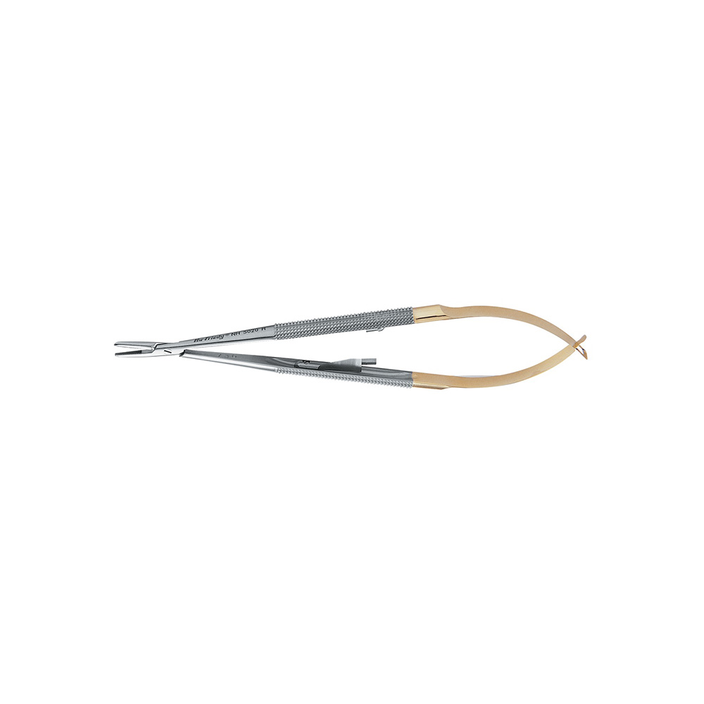 Castroviejo Needle Holder 5020R Round Tungsten Carbide Striated 14cm - Hu-Friedy - Delynov