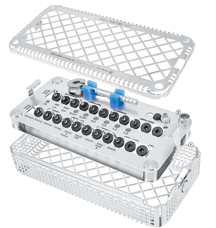 Prosthetic Kit with Inserts - Helmut Zepf (47.830.00) - Delynov becomes Prosthetic Kit with Inserts Helmut Zepf for Dental Surgery