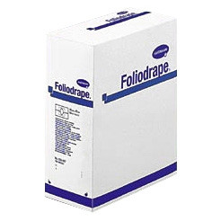 1 carton de 4 boîtes de 40 (160 pièces) Foliodrape Protect champ troué adhésif 75x90cm - Hartmann (277517) - Delynov