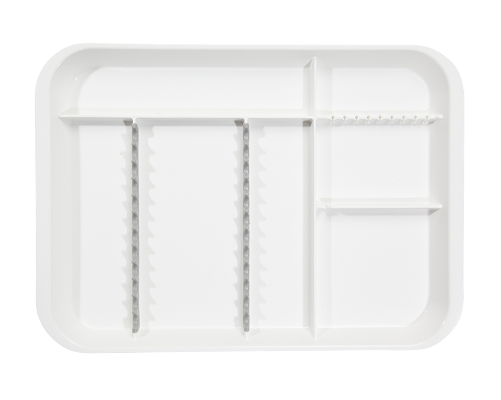 Plateau B-Lok avec compartiments (34,0 x 24,5 x 2,2 cm), blanc - ZIRC - Delynov, 