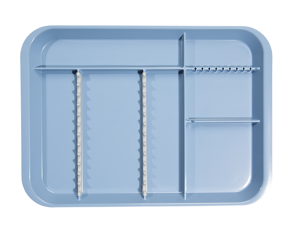 Plateau B-Lok with compartments (34.0 x 24.5 x 2.2 cm), blue - ZIRC - Delynov