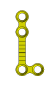 Osteosynthesis plate L 6 mm x 0.5 mm, 4 holes on the right - Titamed (A05-92-006) - Delynov