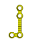 Orthopedic L-shaped osteosynthesis plate, 6mm x 0.5mm, 4 left holes - Titamed (A05-92-106) - Delynov