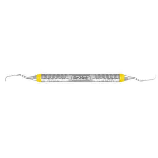 [EXC33L] Graceus Curette n°5/6 with n°7 yellow AF handle lab/ling - Hu-Friedy - Delynov