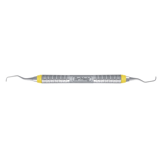 [EXC6] Curette Gracey n°5/6 avec manche n°7 jaune oral/labial - Hu-Friedy - Delynov