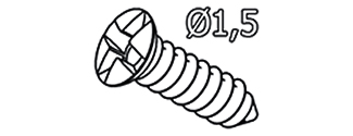 [47.575.03] Titanium screw for dental implantology - CMS Micro-Titanium Screw - Diameter 1.5x3.5mm - Helmut Zepf (47.575.03) - Delynov