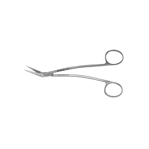 [SC13/148Z] Scissors Locklin Number 11 Curved Angled Serrated 16cm - Hu-Friedy - Delynov