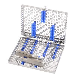 [IME12DINOS] IMS cassette (video) Infinity series 1/2 DIN for 10 osteotomes and 2 handles (152x184x34mm) - Hu-Friedy