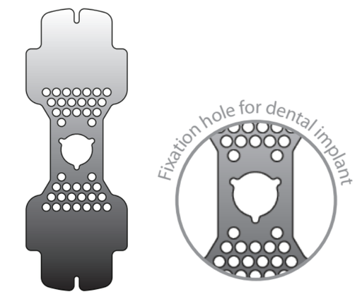 [12-GM-P02] Double Zone Buccal and Lingual Mesh Plaque 28 x 10 x 0.15mm - Jeil Medical (12-GM-P02) - Delynov